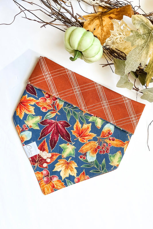 Linen And Leaves Reversible Bandana