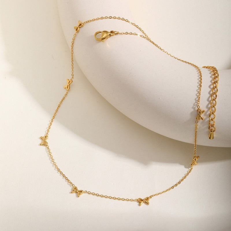 Bow Necklace (gold)