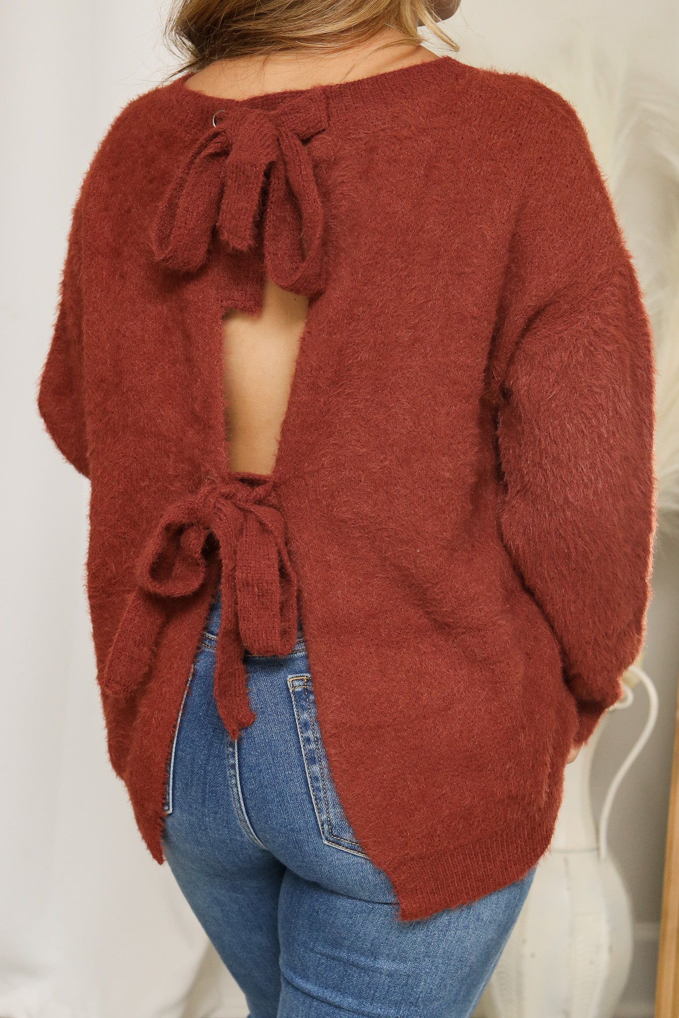 Cozy Autumn Tie Back Sweater
