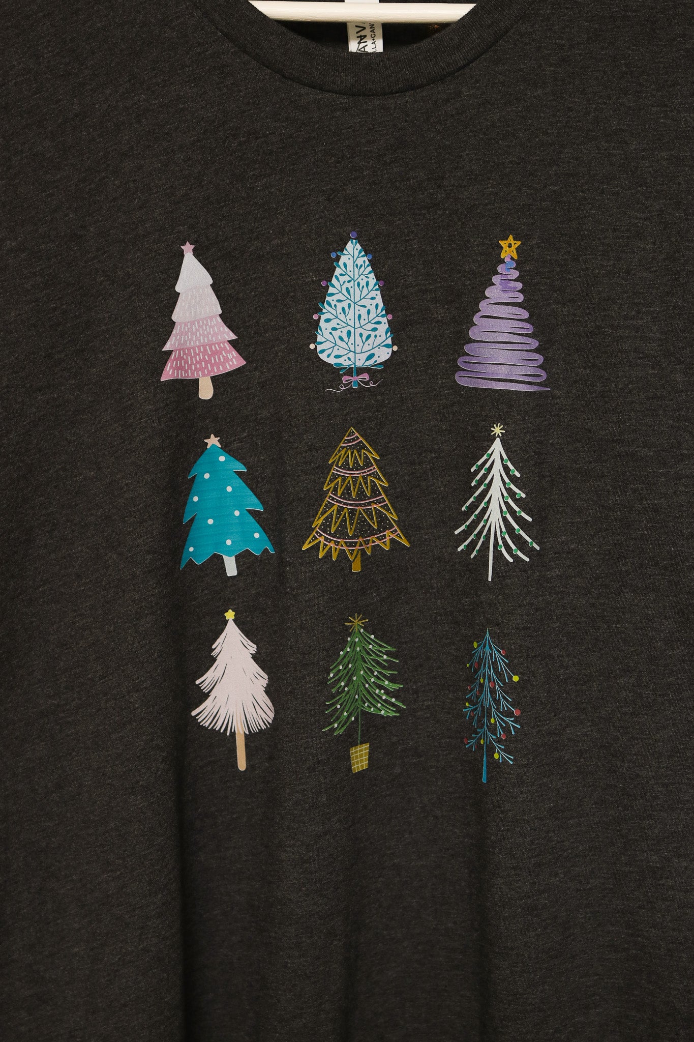 Girly Christmas Trees Graphic Tee