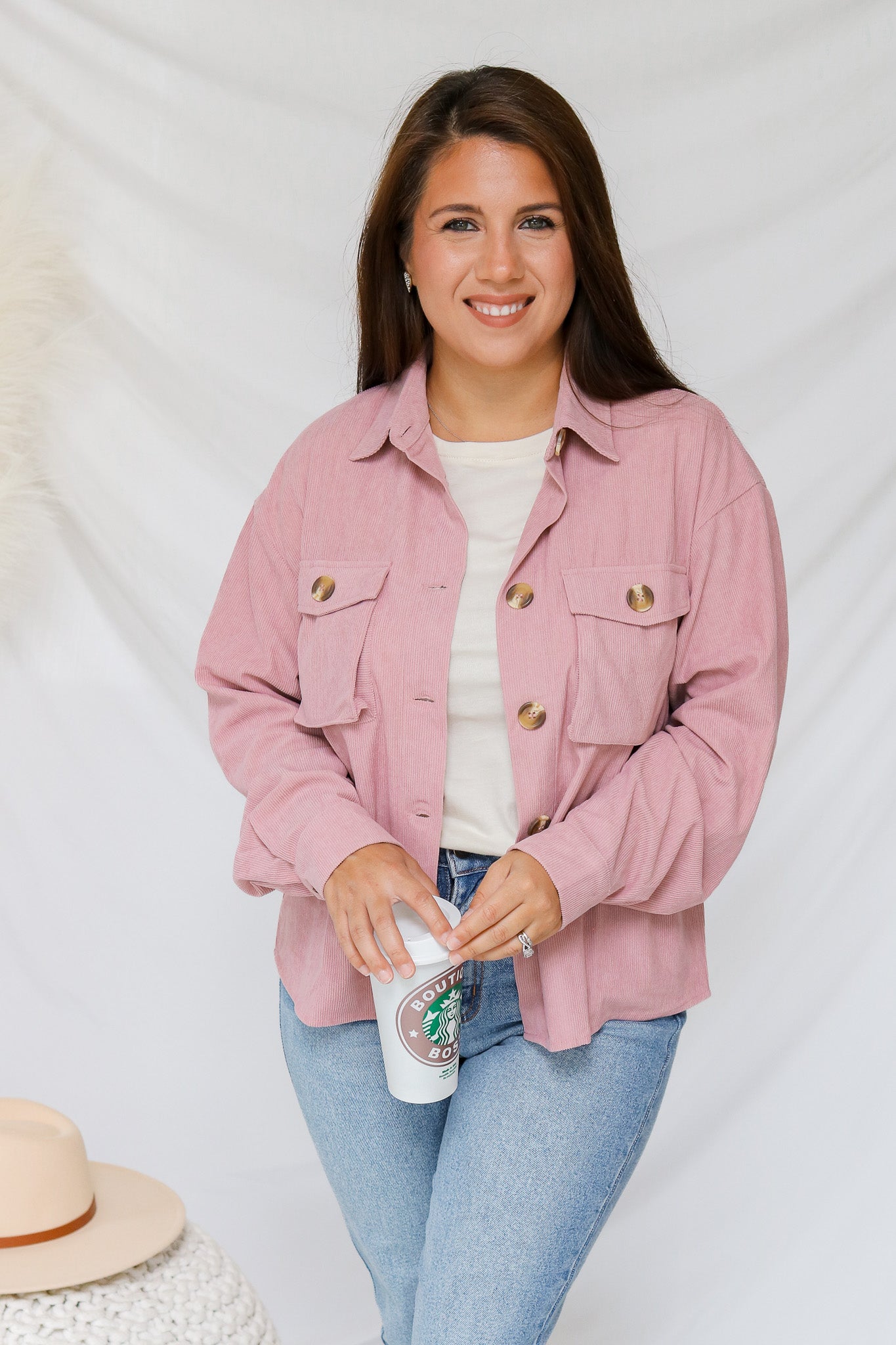Women's Perfectly Pink Corduroy Shacket  Calico's Grove – Calico's Grove  Boutique