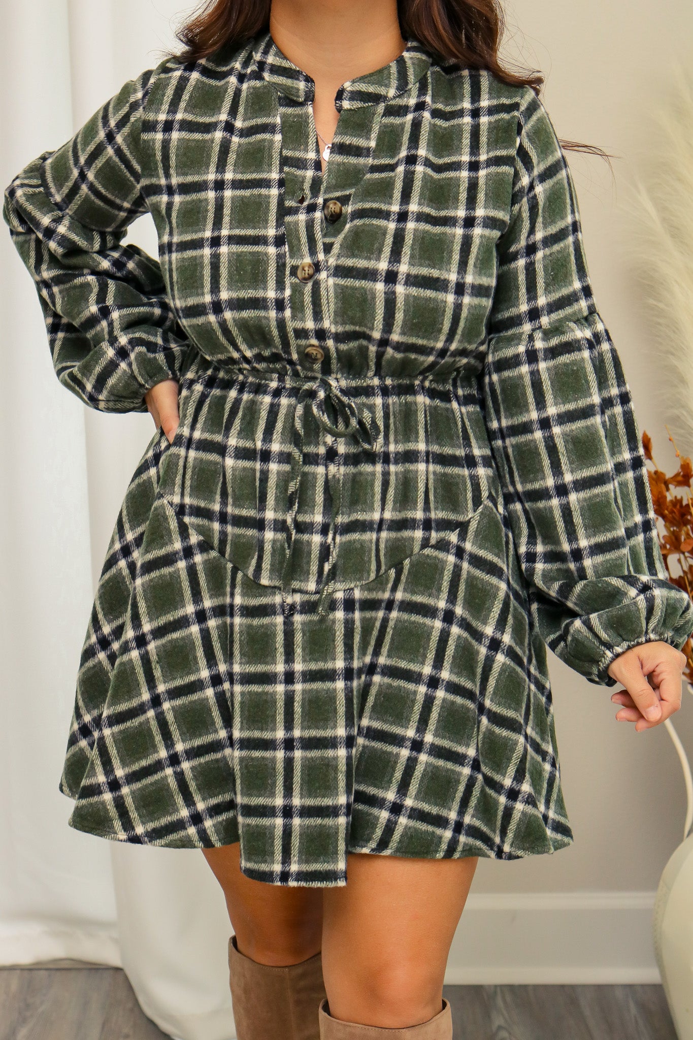 Harvesting Memories Plaid Dress