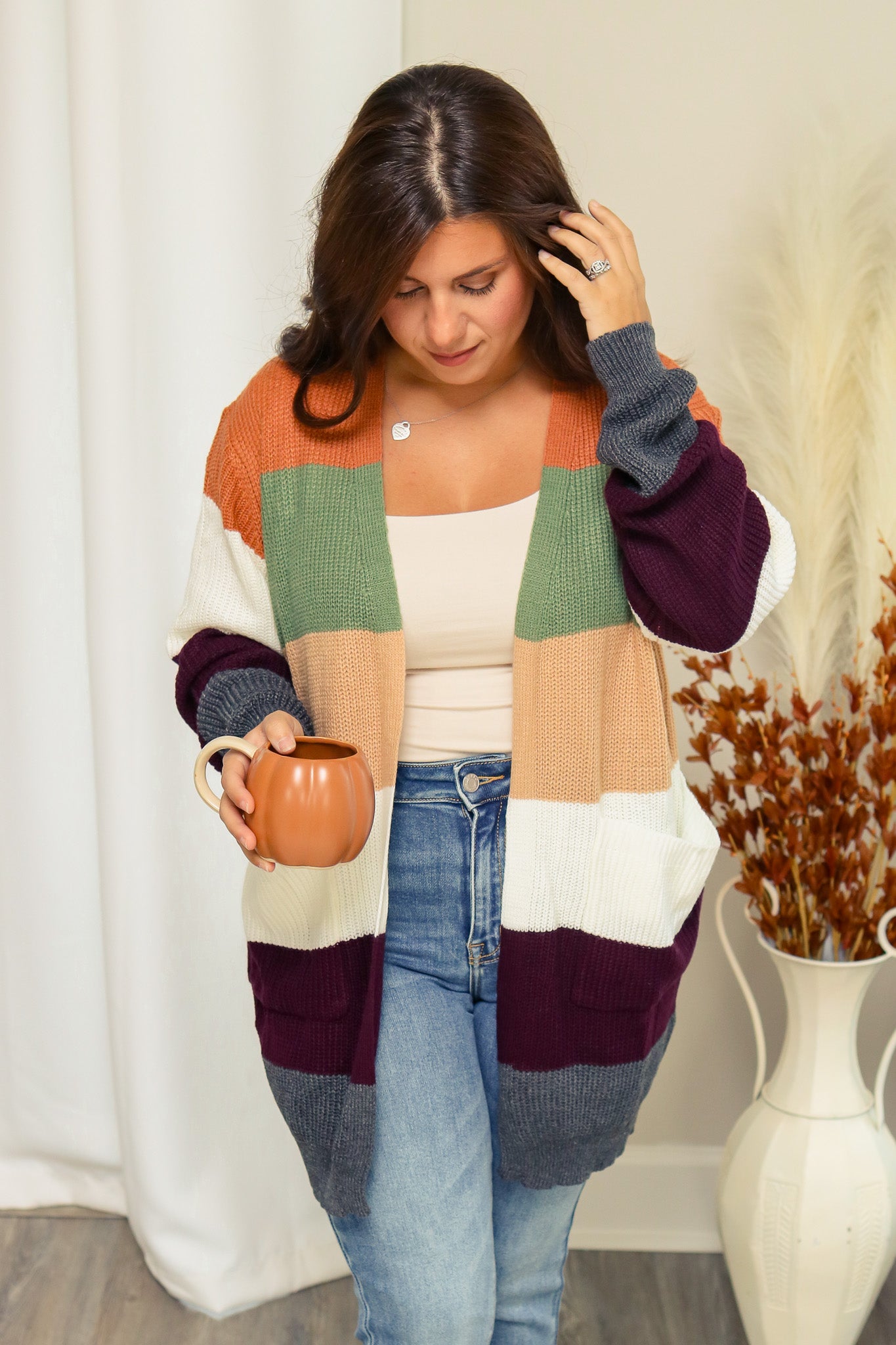 Colors of Autumn Striped Cardigan