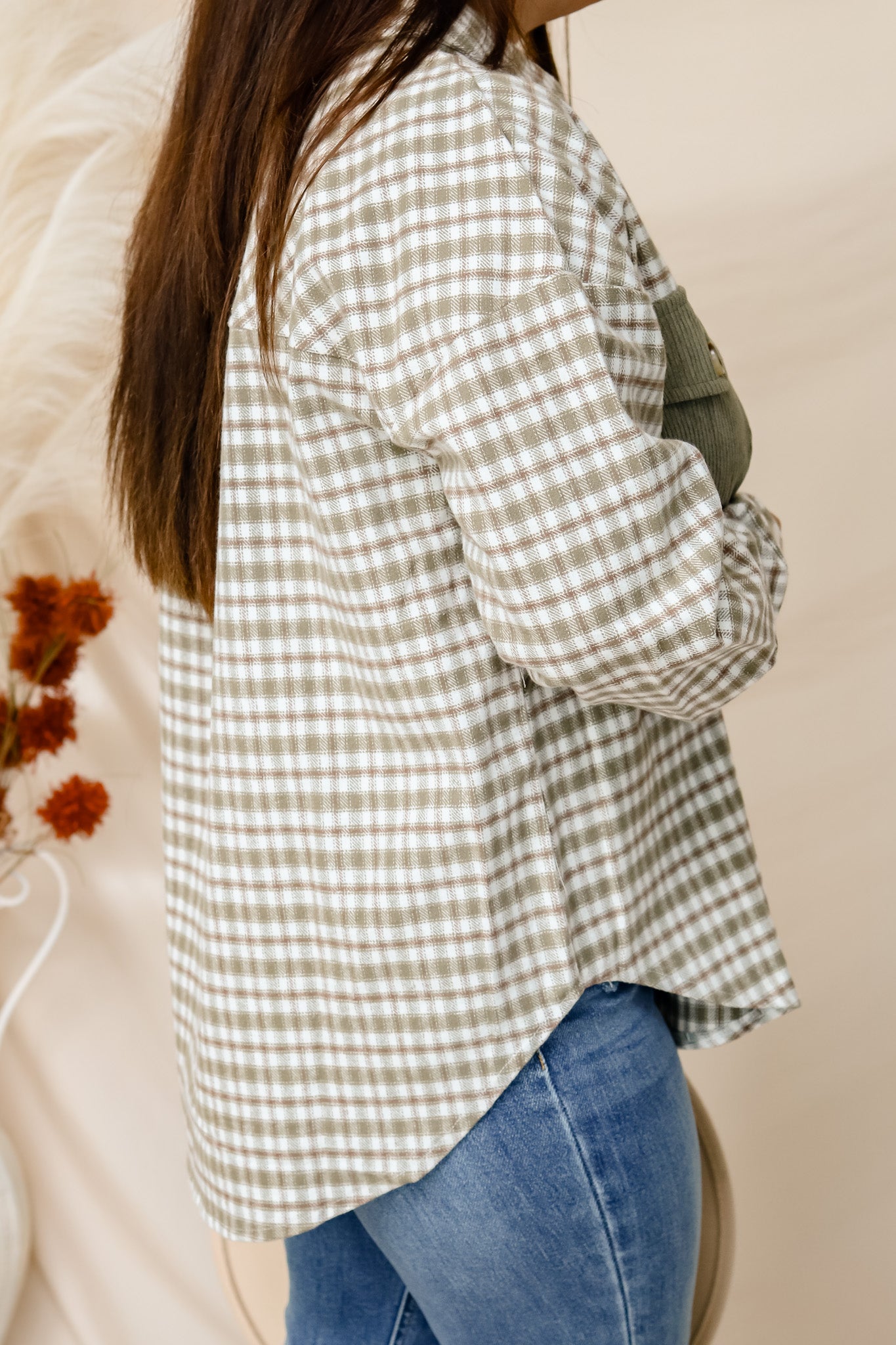 Small Town Shacket (olive)