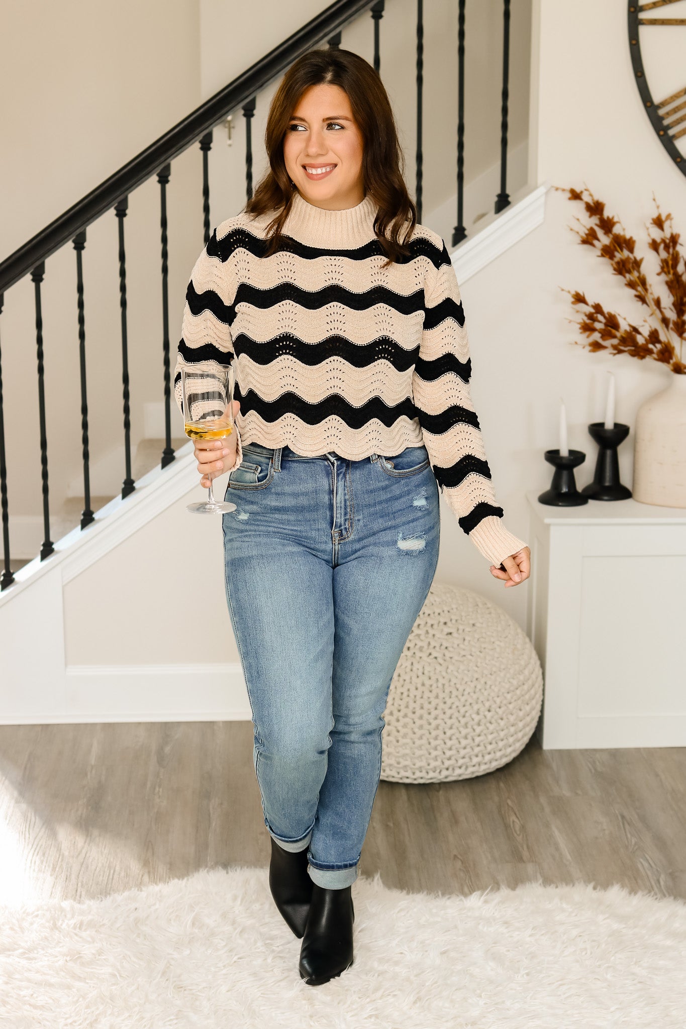 Fireside Striped Chenille Sweater