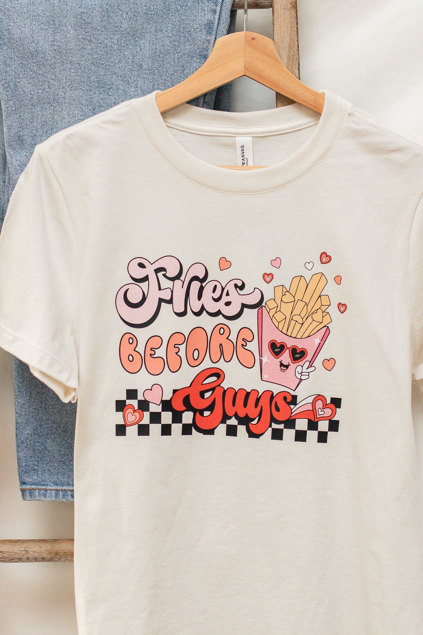Fries Before Guys Graphic Tee - Calico's Grove Boutique