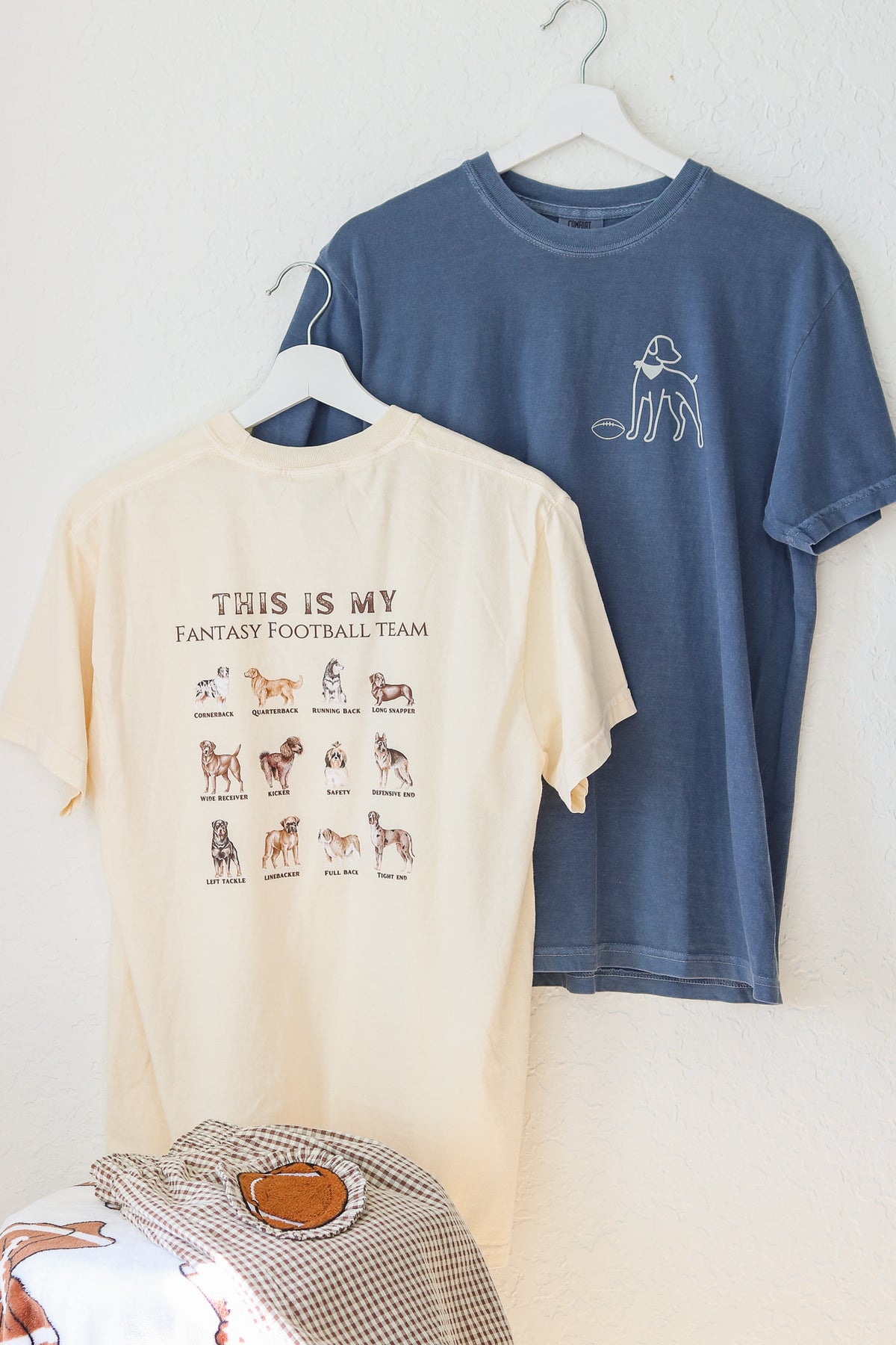 'New' Dog Fantasy Football Short Sleeve Graphic Tee (denim)