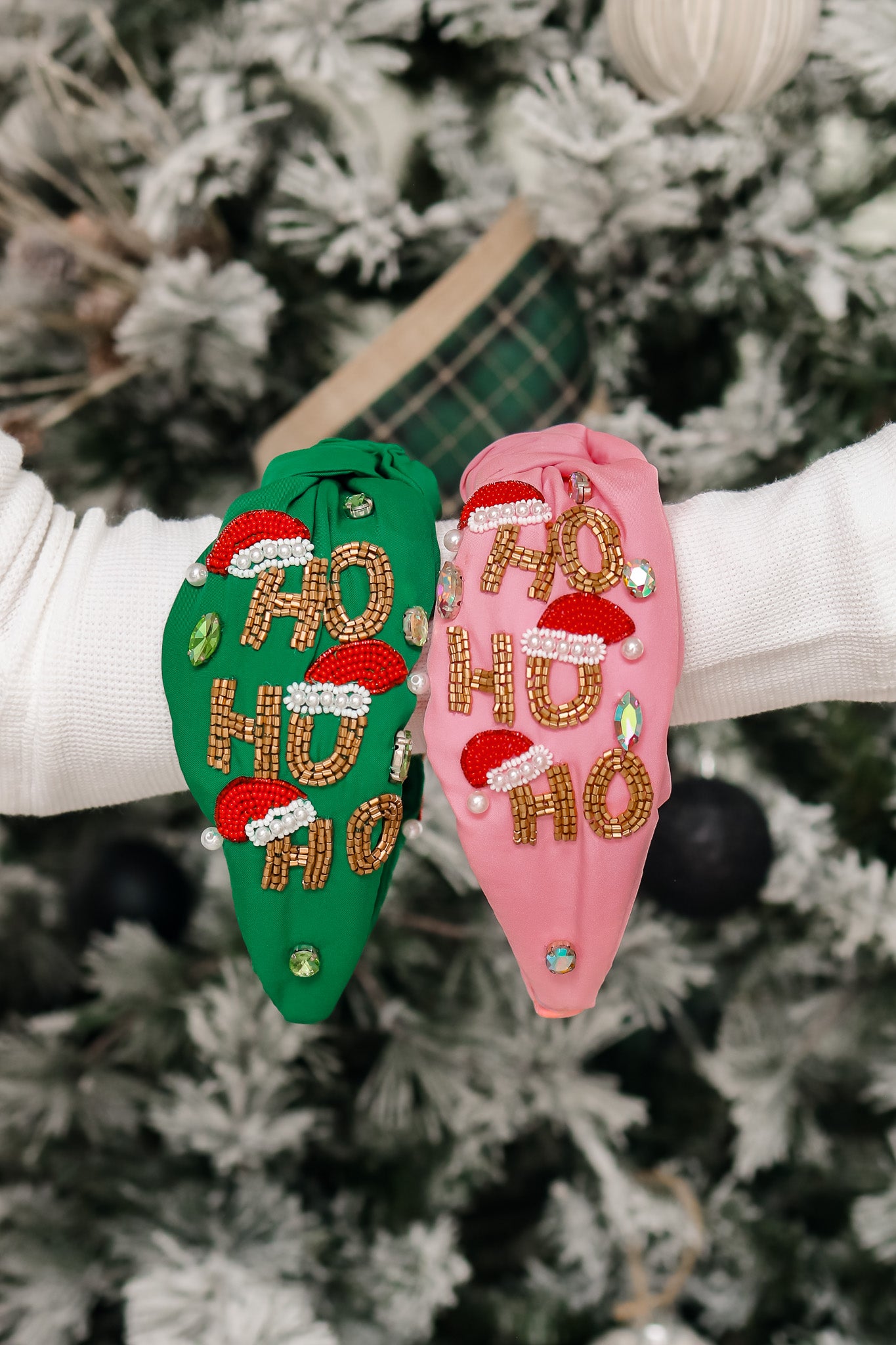 Ho Ho Ho Knot Headband (green)