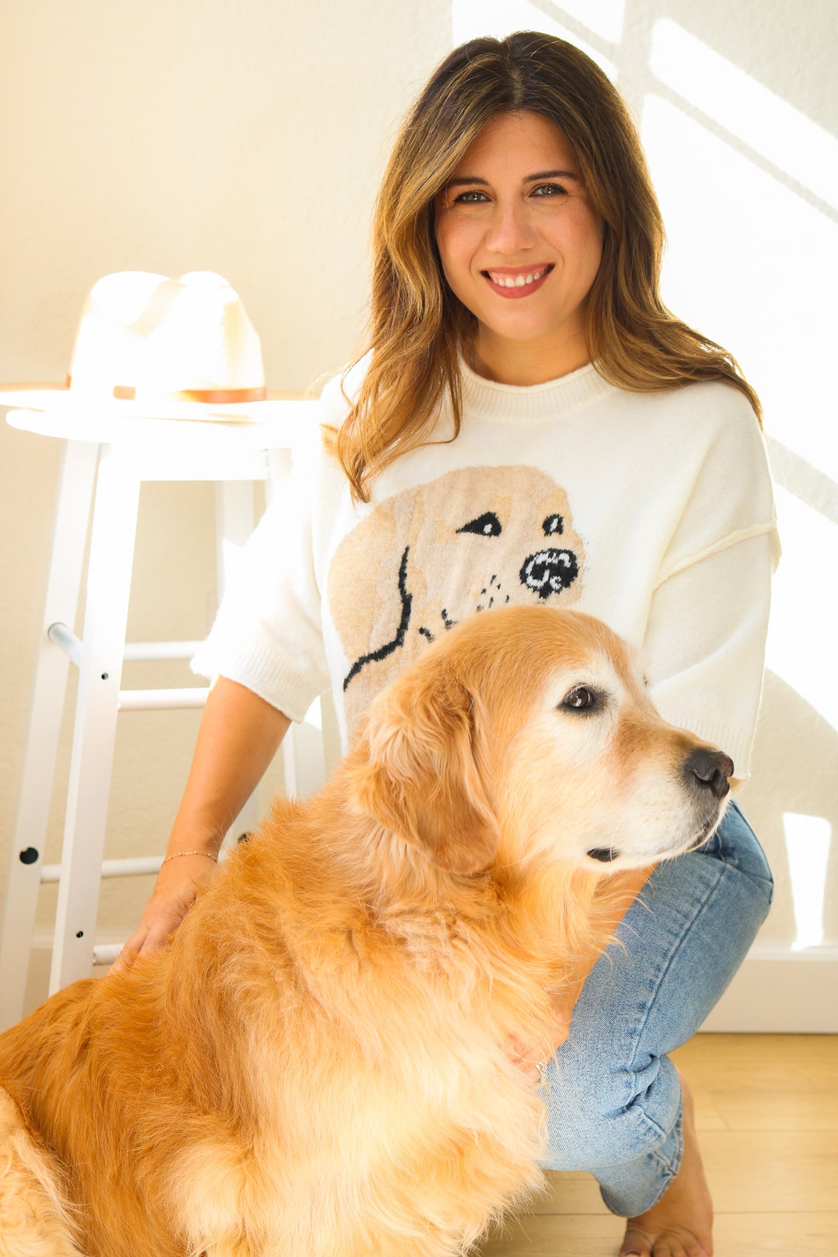 Golden Retriever Half Sleeve Sweater