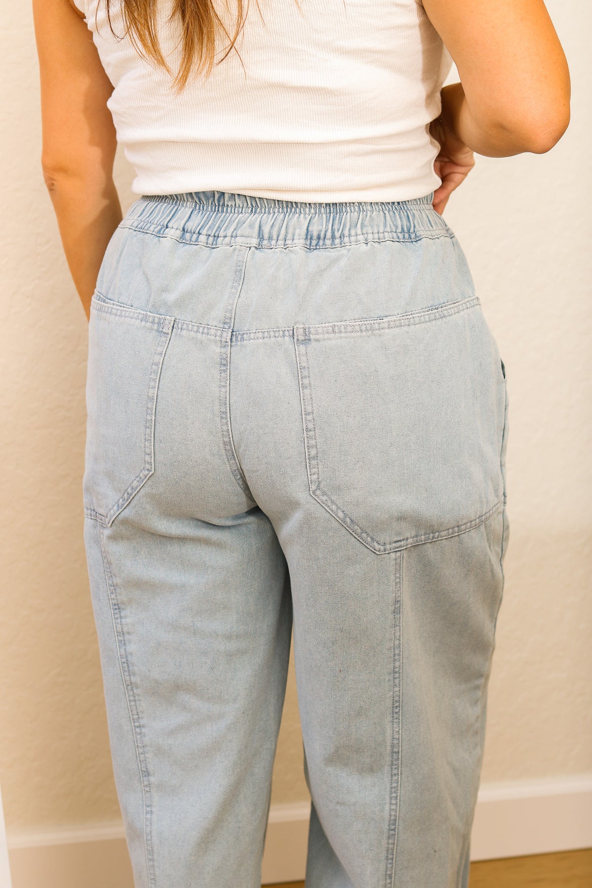Let's Go Denim Tie Pants