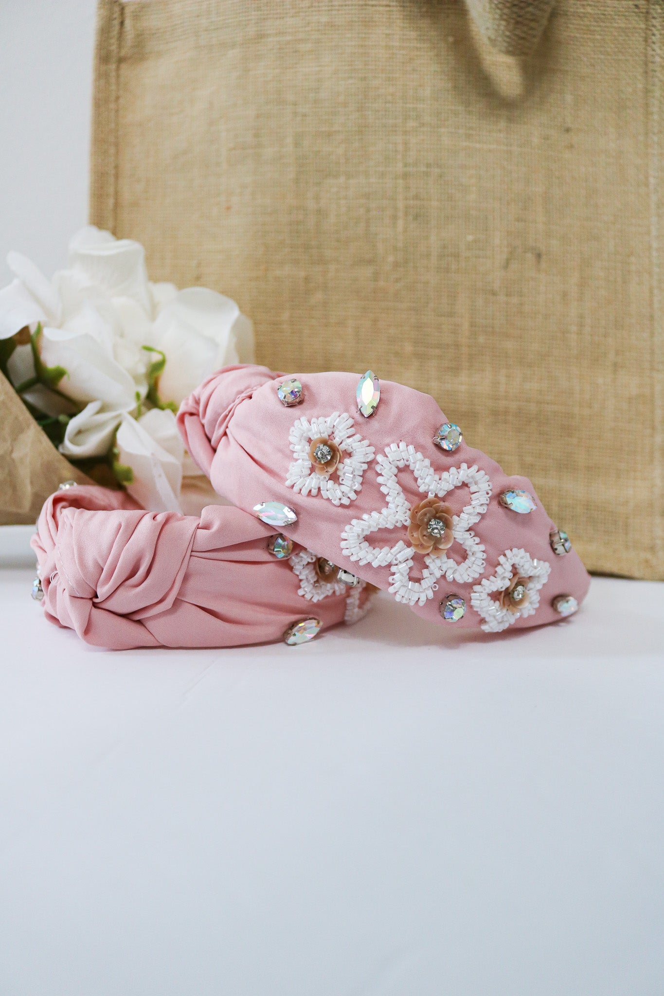 Floral Knot Headband (pink)