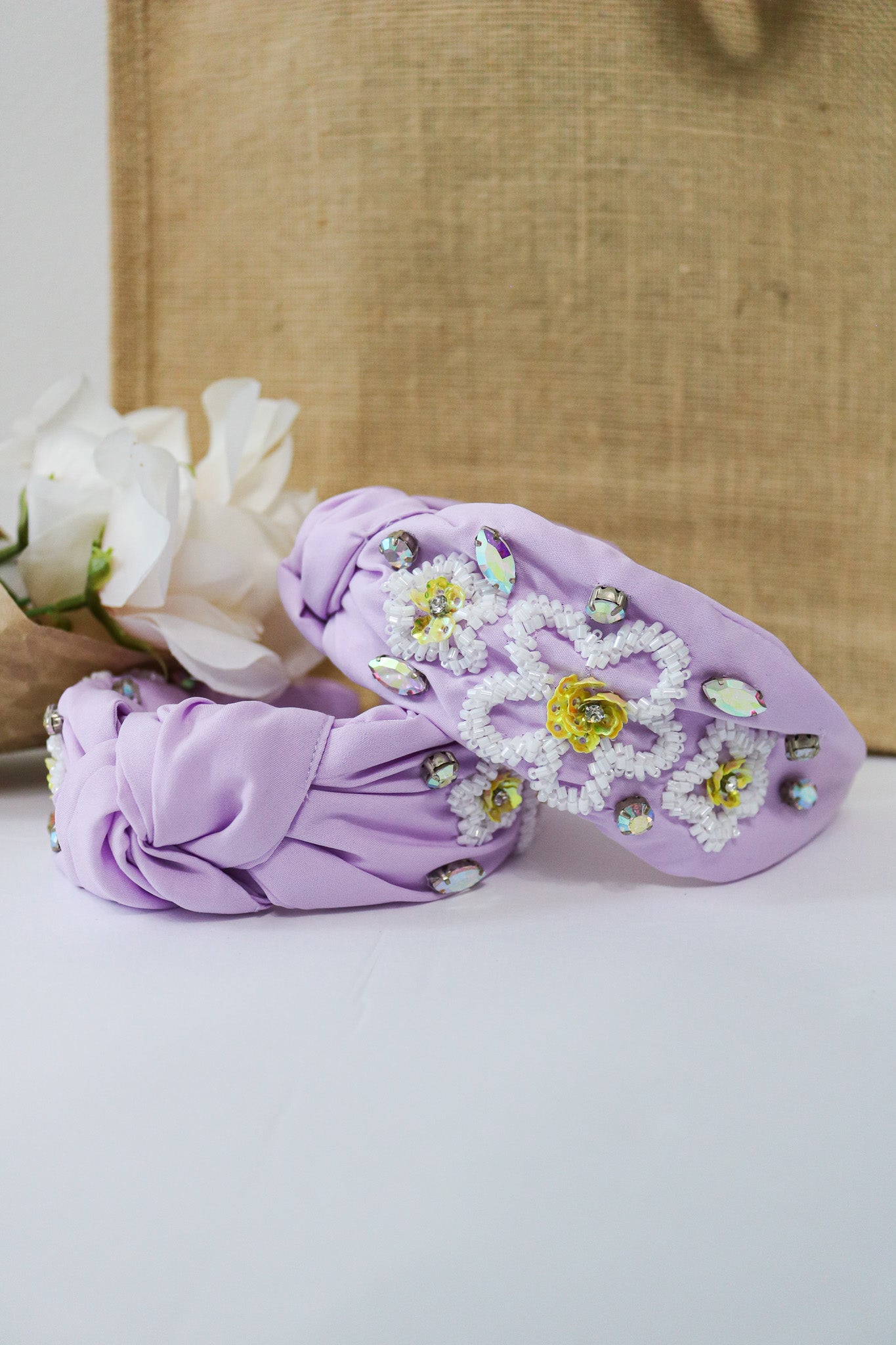 lavender flower headband Floral Knot Headband (lavender)