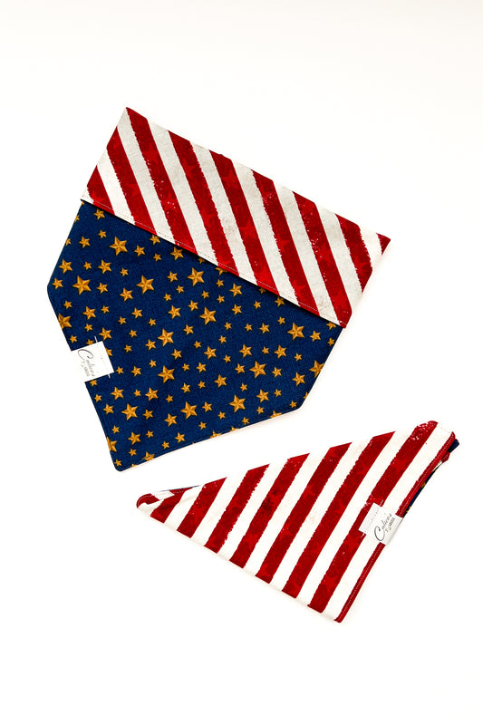 Vintage Stars And Stripes Reversible Bandana