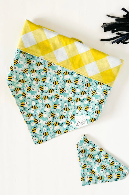 "Bee" Happy Reversible Bandana