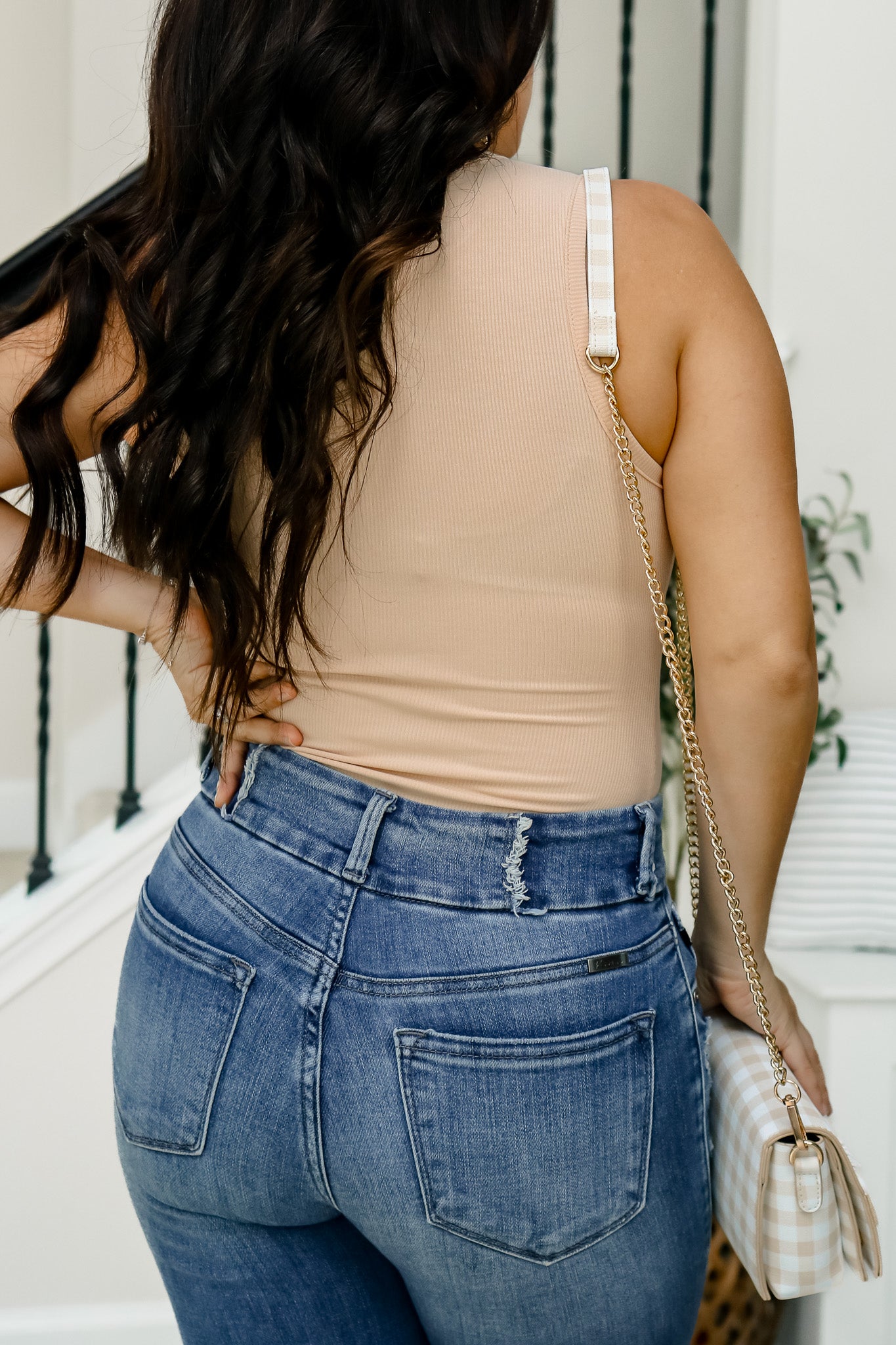 Carefree Ribbed Bodysuit (tan)