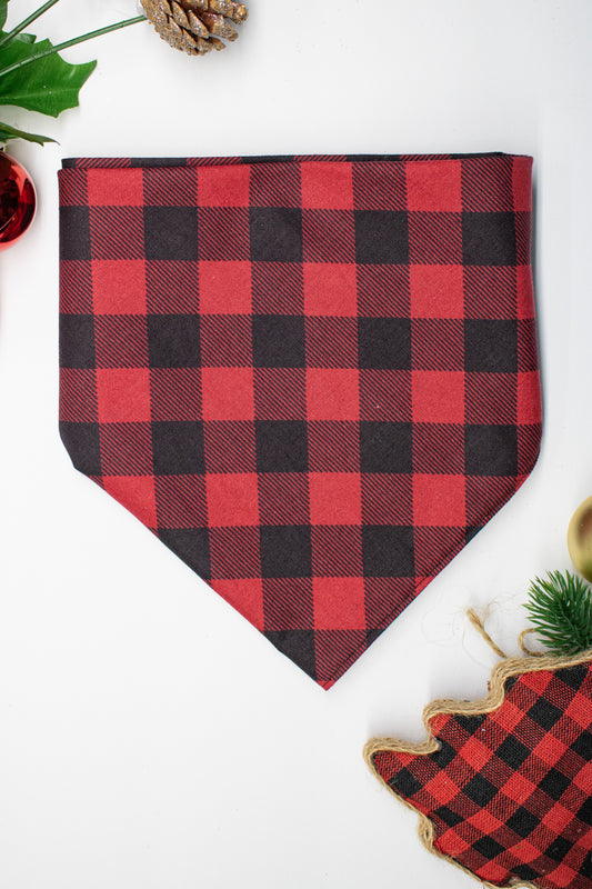 Red And Black Plaid Bandana