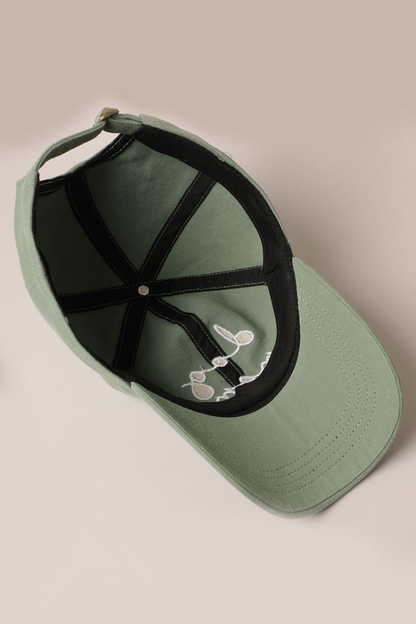 Dog Mom Embroidered Baseball Cap (sage)