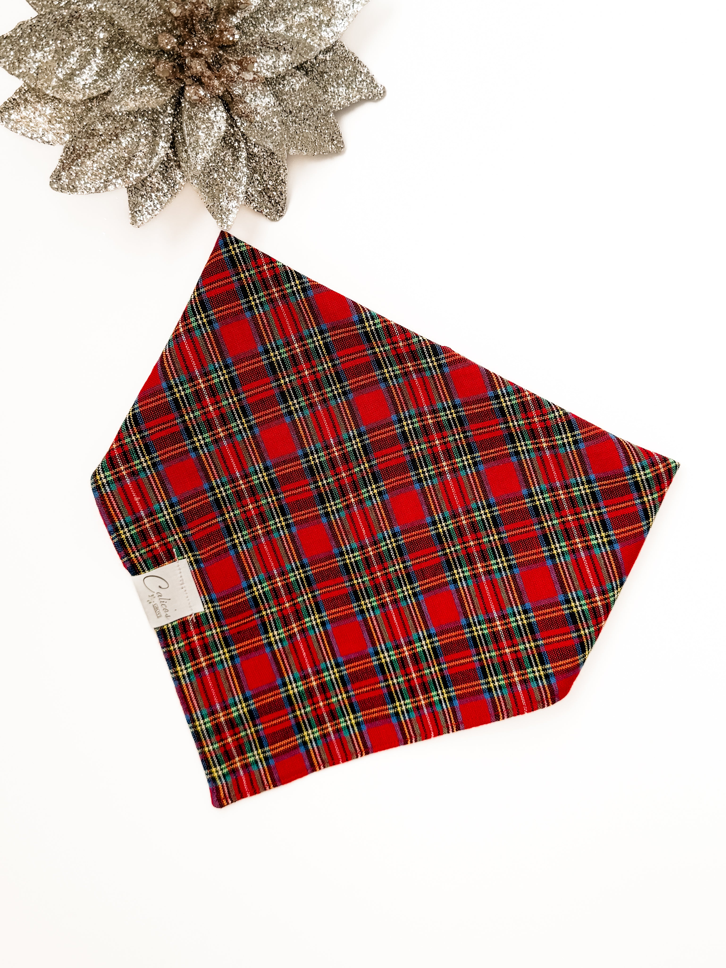 Pet Holiday Plaid Bandana (red) | Calico's Grove – Calico's Grove Boutique