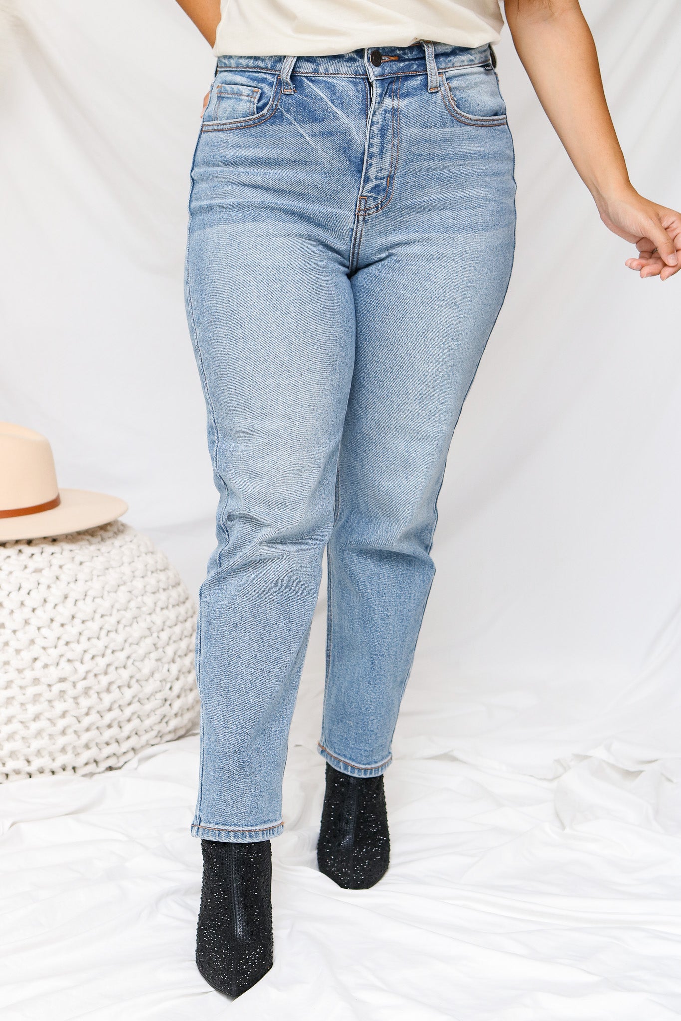 Charlotte Medium Wash High Waisted Jeans