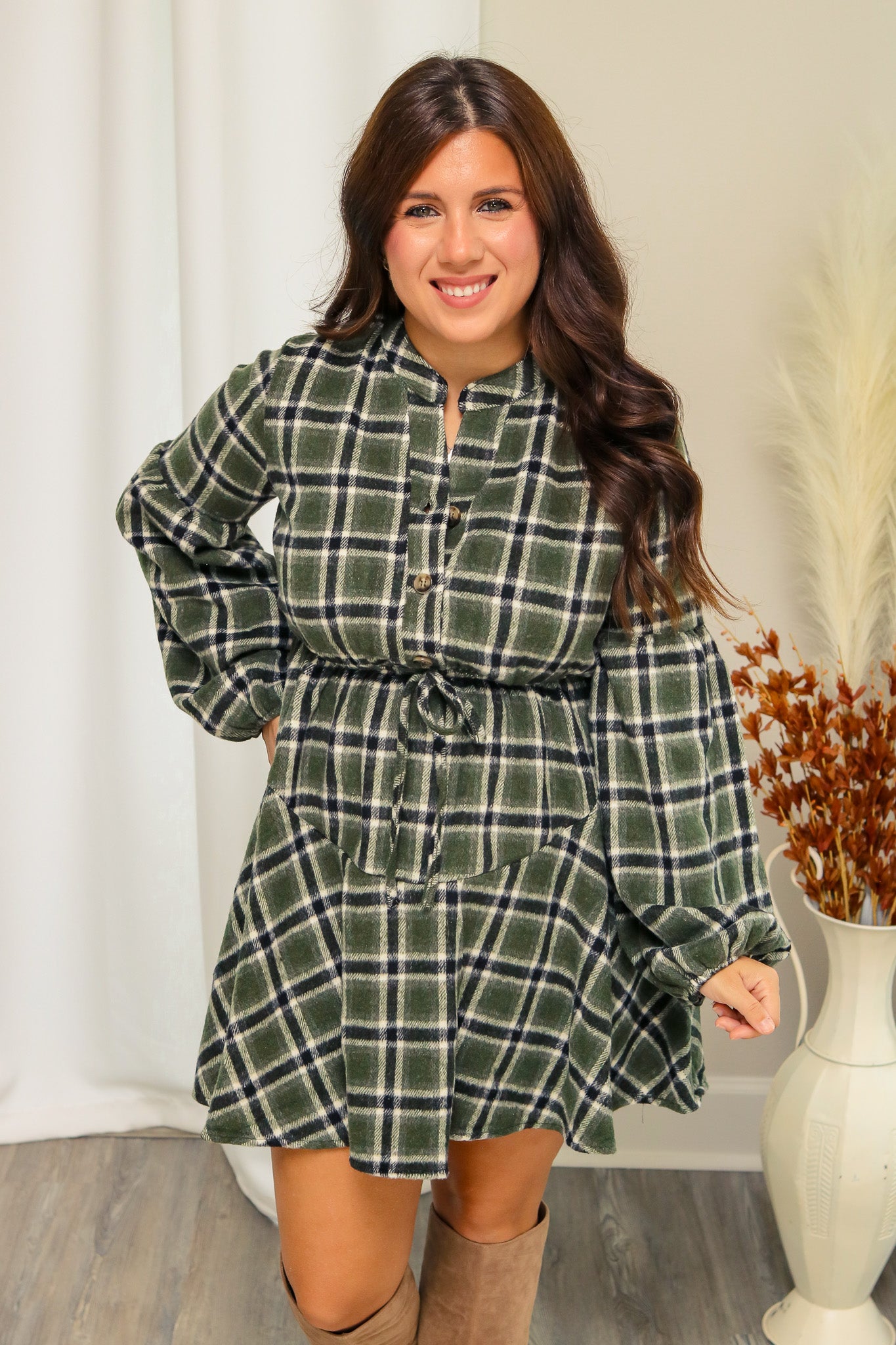 Harvesting Memories Plaid Dress