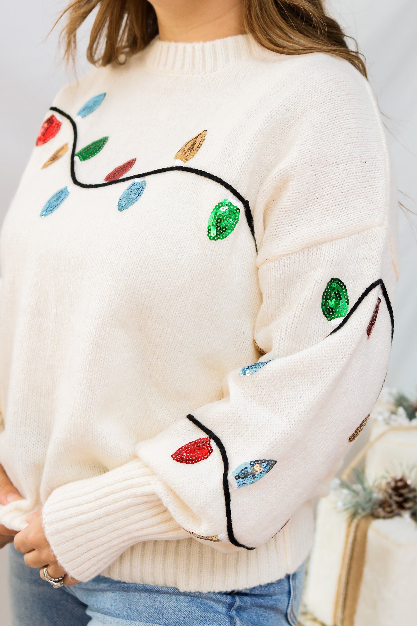 Light Bulb Sequin Sweater