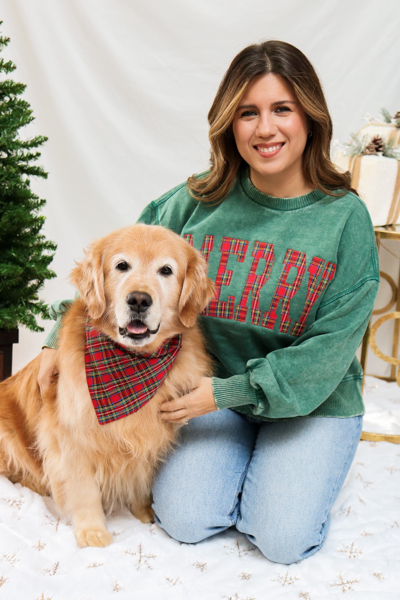 Merry Embroidered Pullover (green)