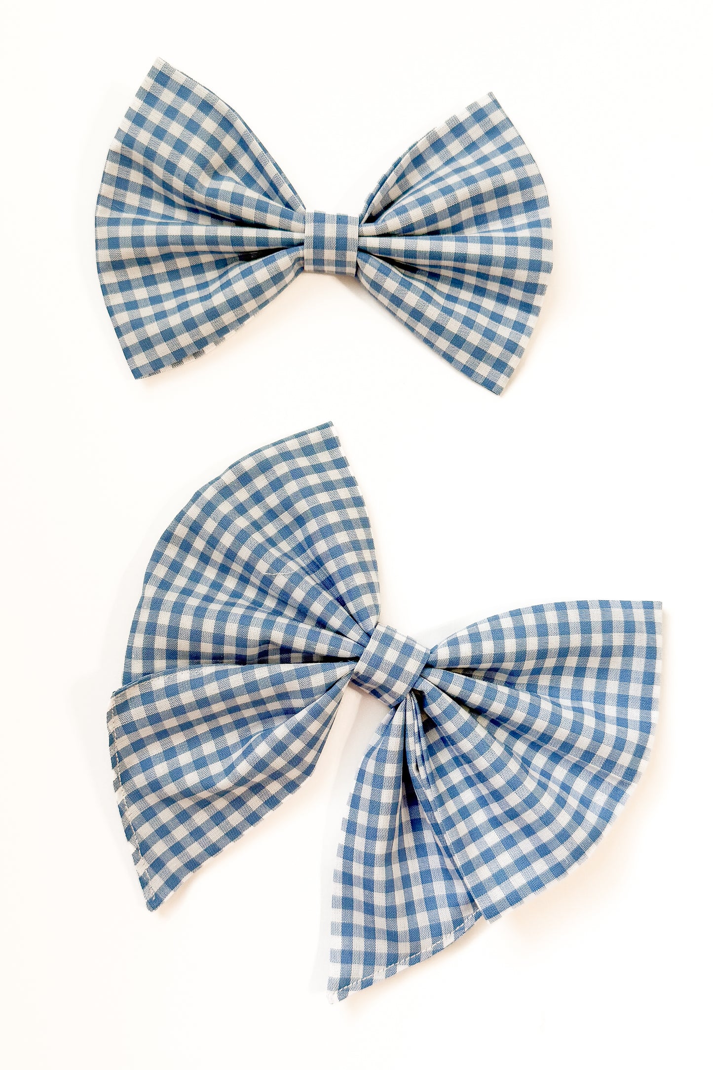 Blue Plaid Pet Bow