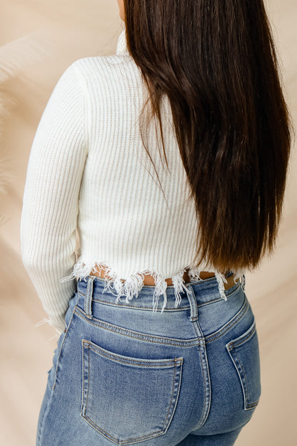 Cozy Up Turtleneck Cropped Sweater (ivory)