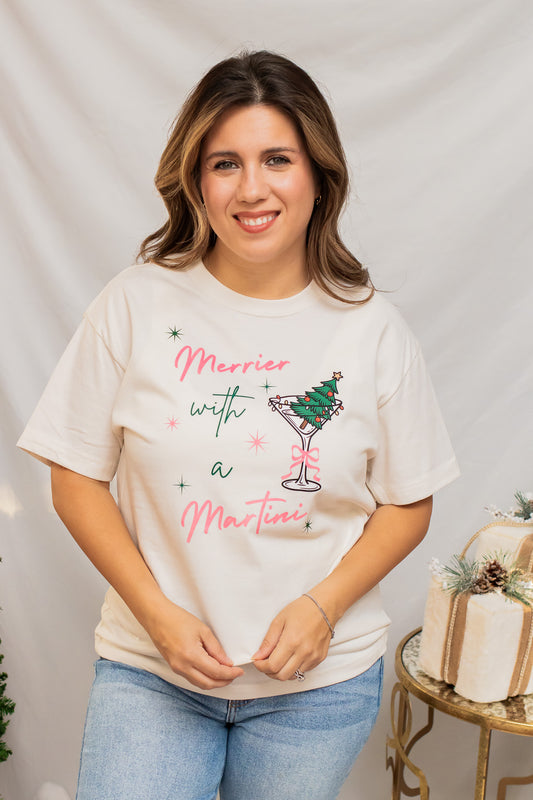 Merrier With A Martini Graphic Tee