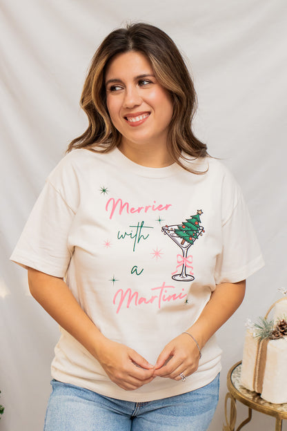 Merrier With A Martini Graphic Tee
