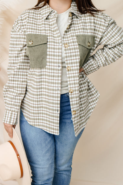 Small Town Shacket (olive)