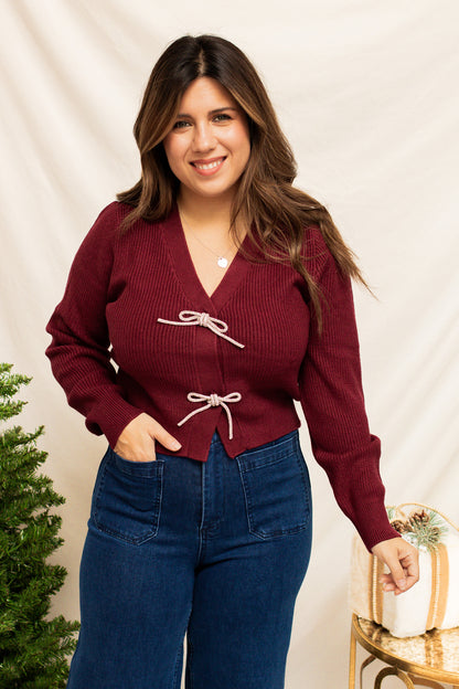 Let's Cheers Jeweled Cardigan
