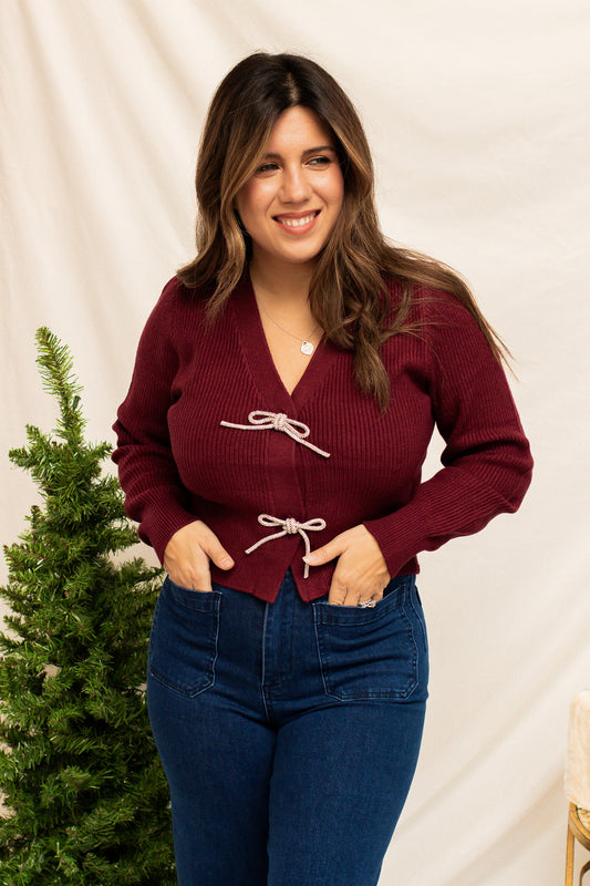 Let's Cheers Jeweled Cardigan