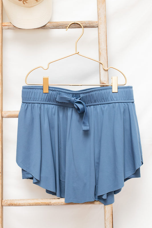 Work For It Active Skirt (dusty blue) - Calico's Grove Boutique
