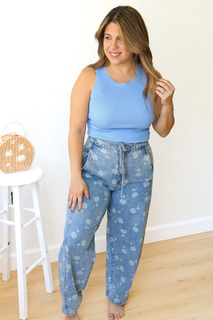 Simply Chic Sweater Tank Top (blue)