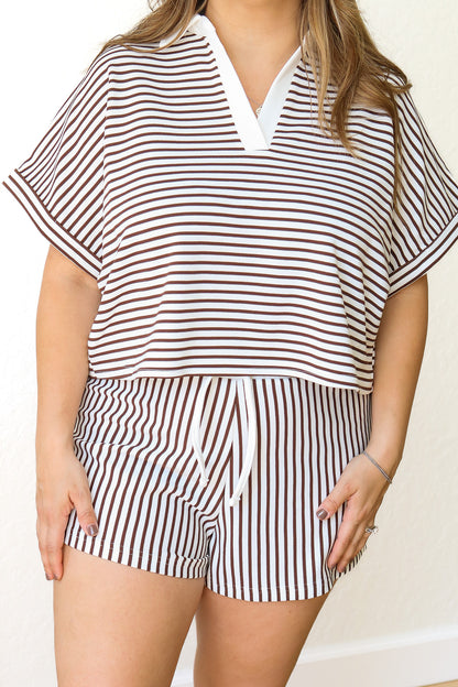 Running Errands Striped Set (brown)