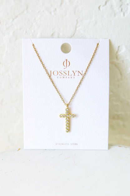 Rhinestone Cross Necklace
