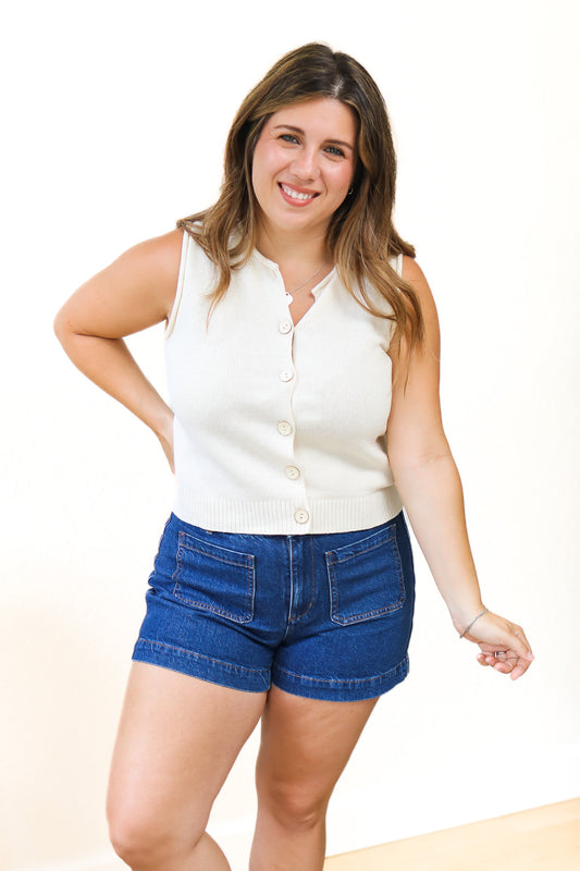Easy Going Button Front Top