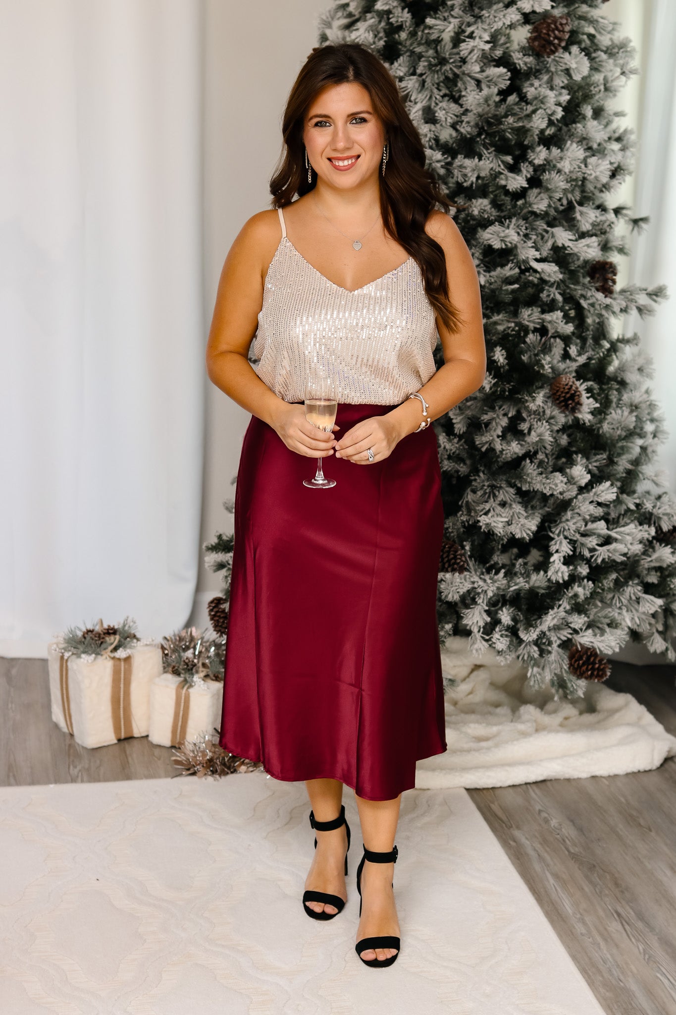Home With You Sequin Top (taupe)