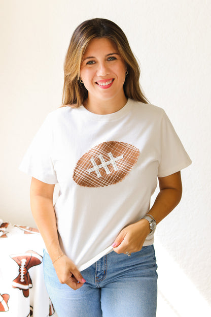 Plaid Lace Football Tee