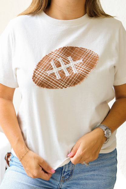 Plaid Lace Football Tee