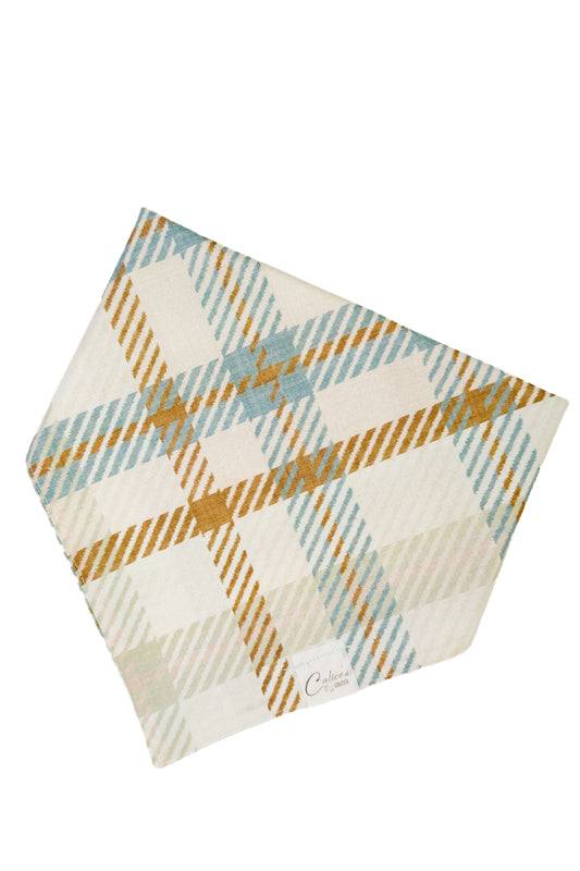 Cozy Blue Plaid Bandana