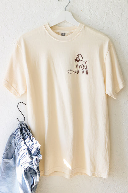 'New' Dog Fantasy Football Short Sleeve Graphic Tee (ivory)