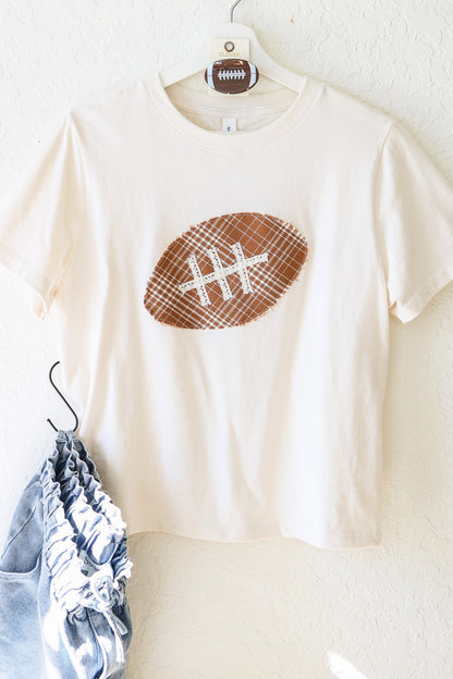 Plaid Lace Football Tee