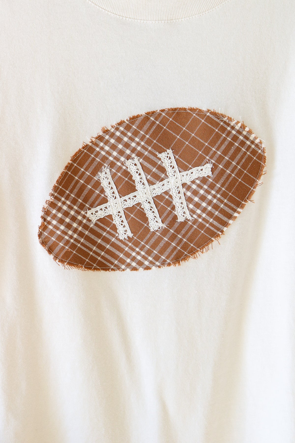 Plaid Lace Football Tee