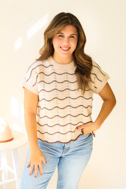 Touch Of Autumn Scalloped Sweater