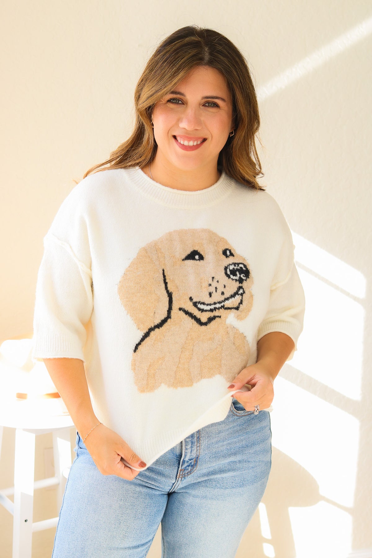 Golden Retriever Half Sleeve Sweater
