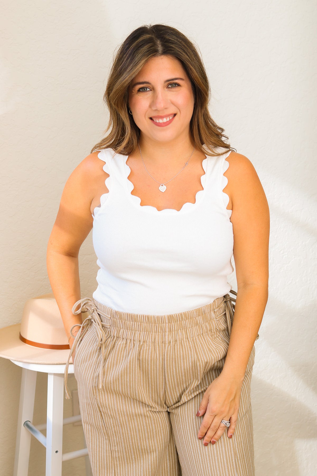 Touch Of Detail Scalloped Tank