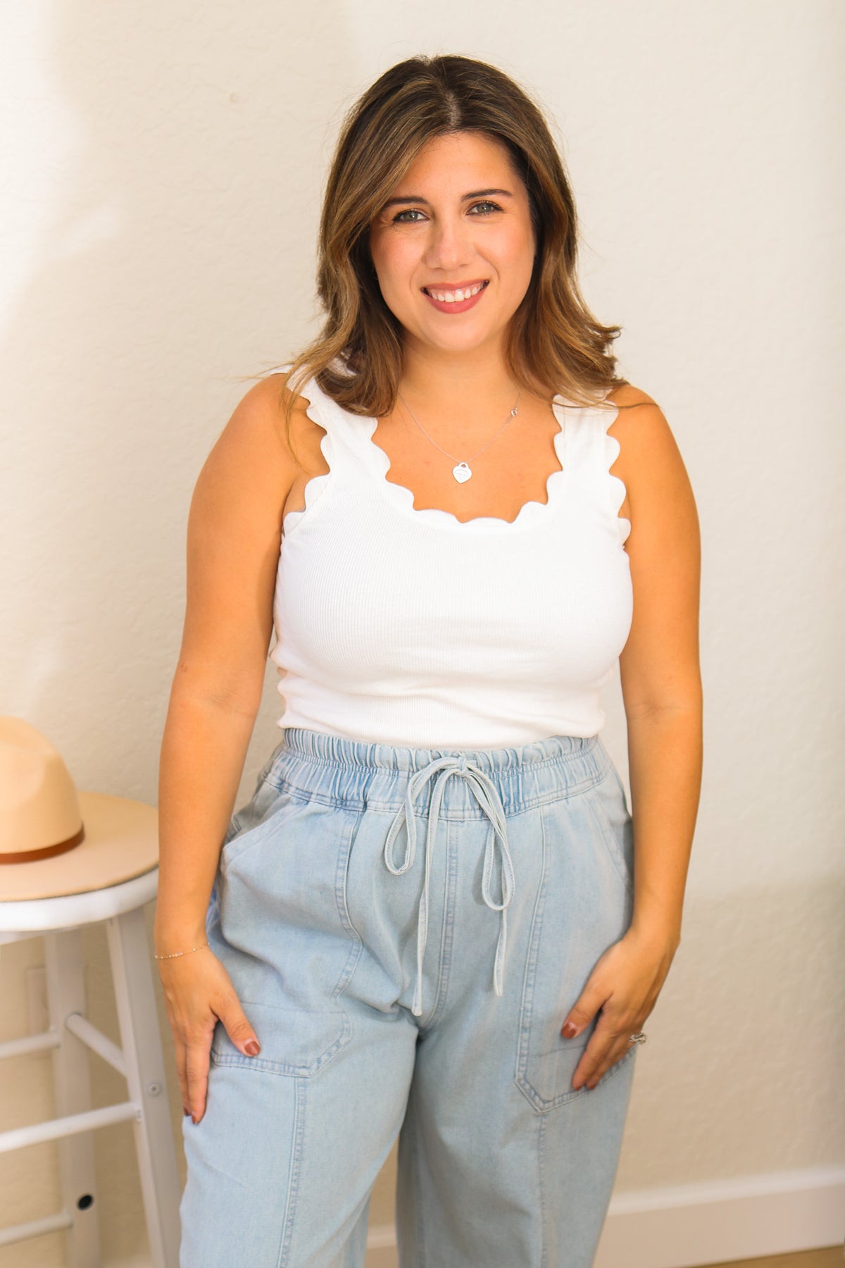 Touch Of Detail Scalloped Tank