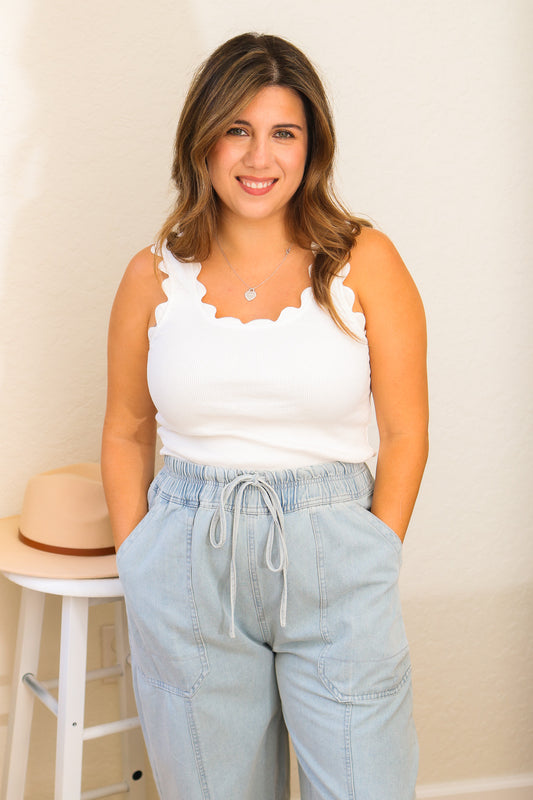 Touch Of Detail Scalloped Tank